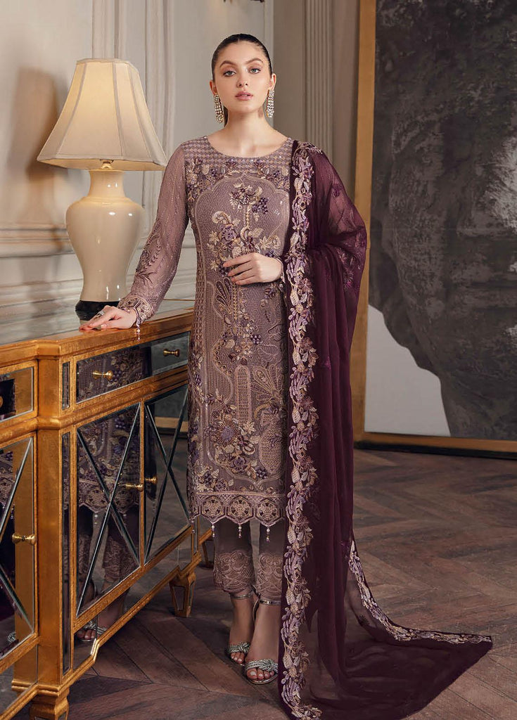 Chevron By Ramsha Embroidered Chiffon Suits Unstitched 22 – CH5-A-510