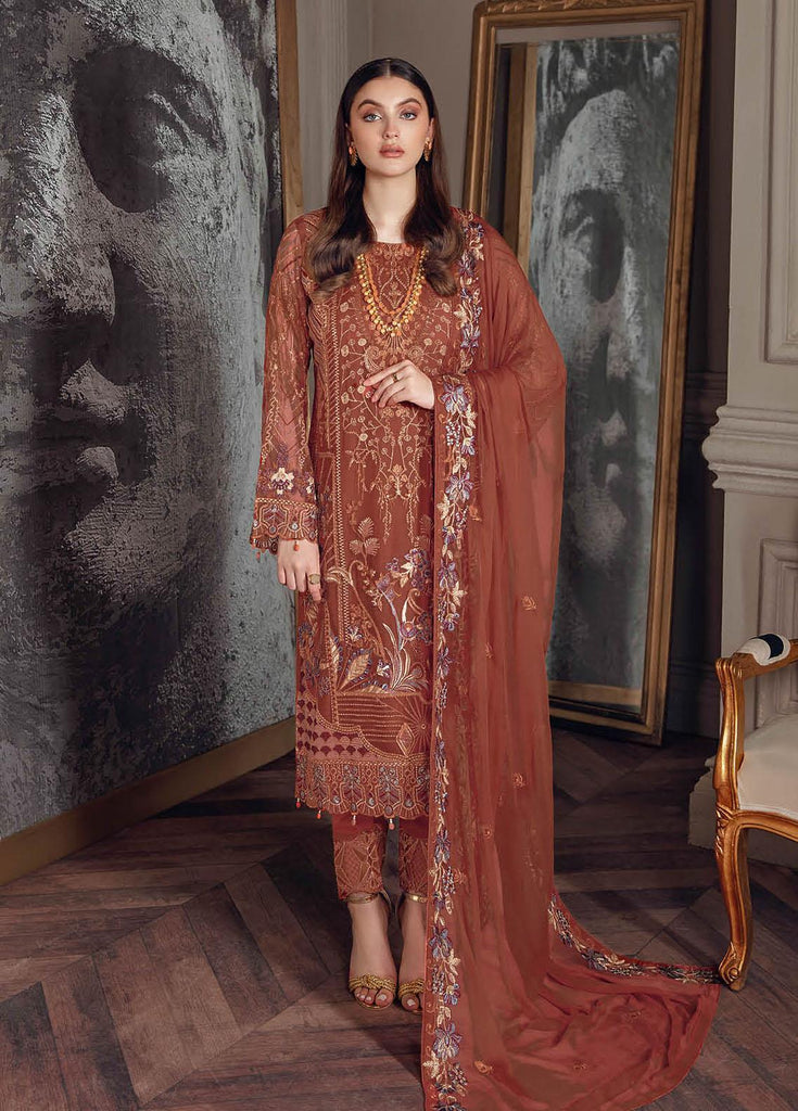 Chevron By Ramsha Embroidered Chiffon Suits Unstitched 22 – CH5-A-512