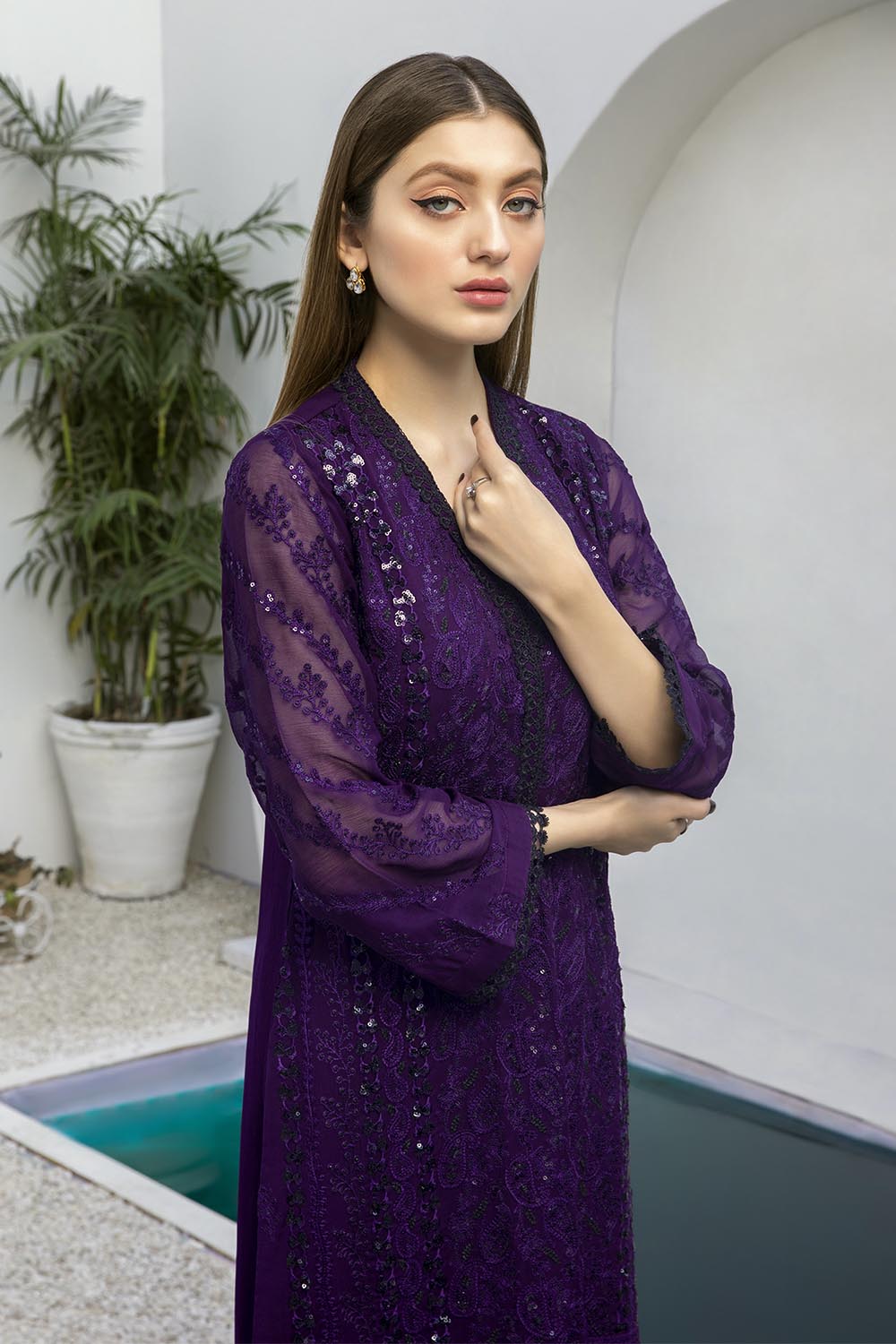 Azure luxury kurti - Indigo
