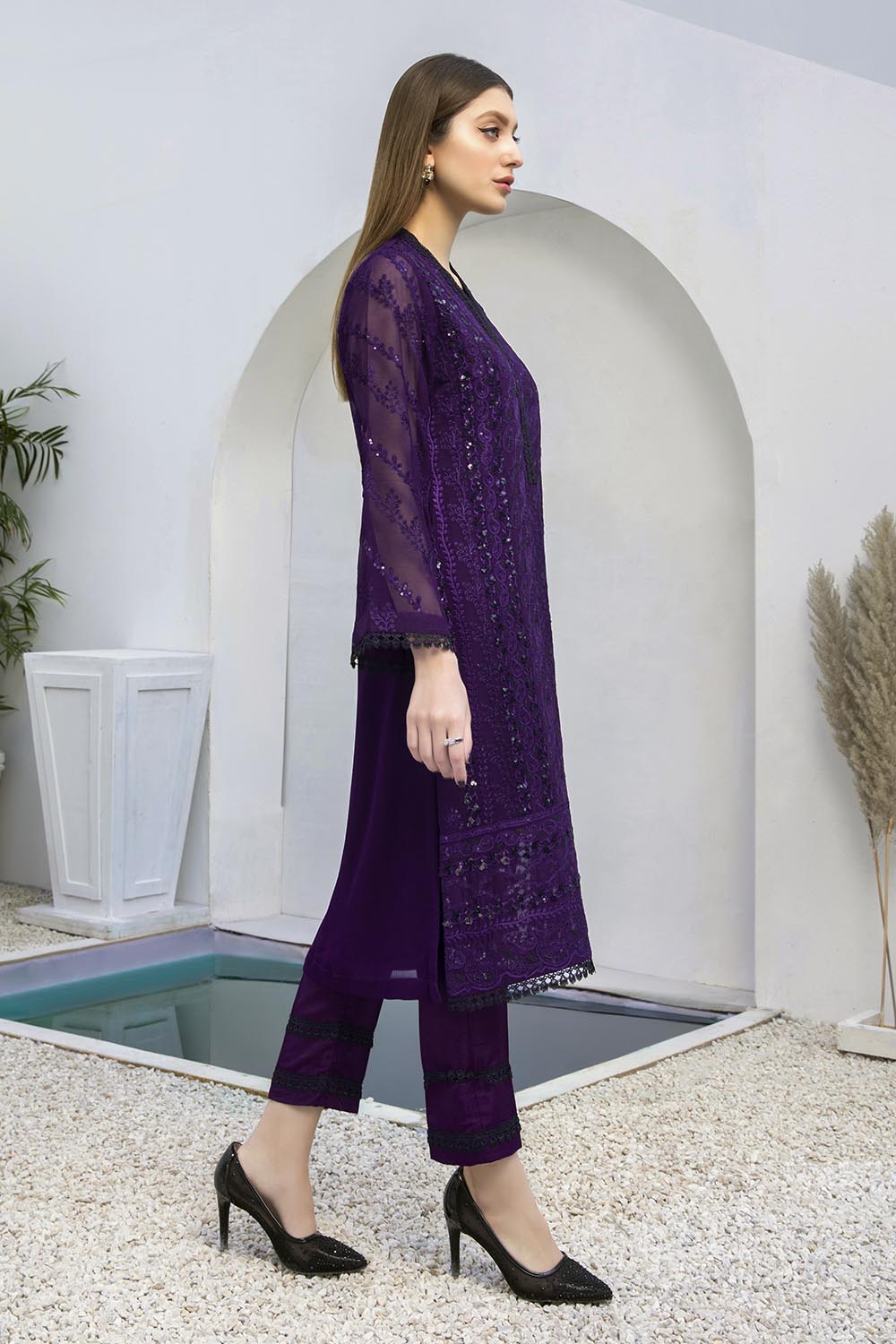 Azure luxury kurti - Indigo