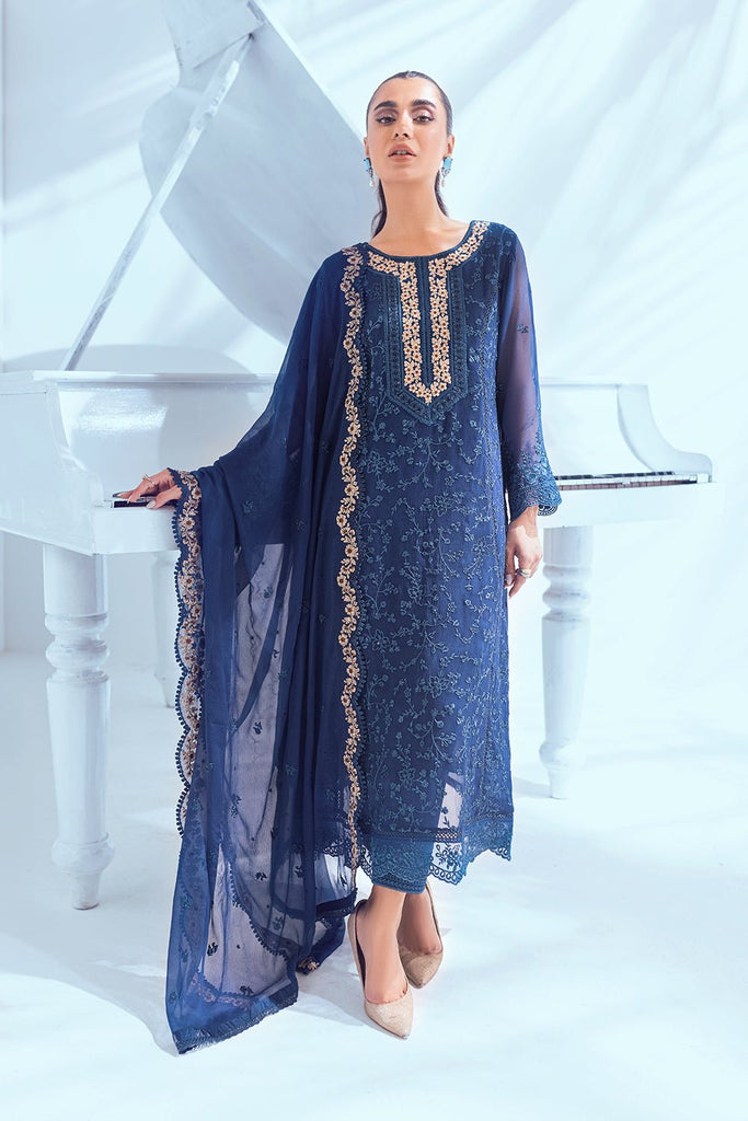 Azure Esembles Chiffon Party Wear Suits 2022 | Unstitched | Iris Bloom