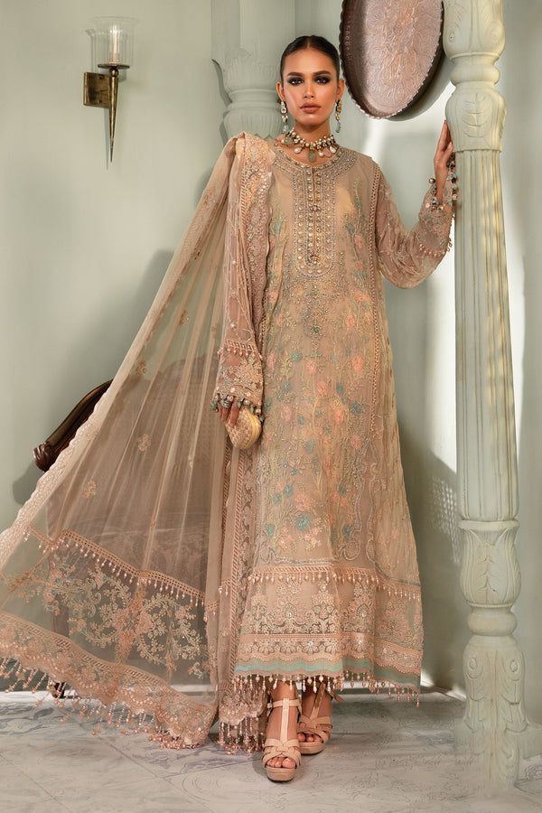 MARIA B Chiffons Suits - 2022 - MPC-22-206-Nude Pink