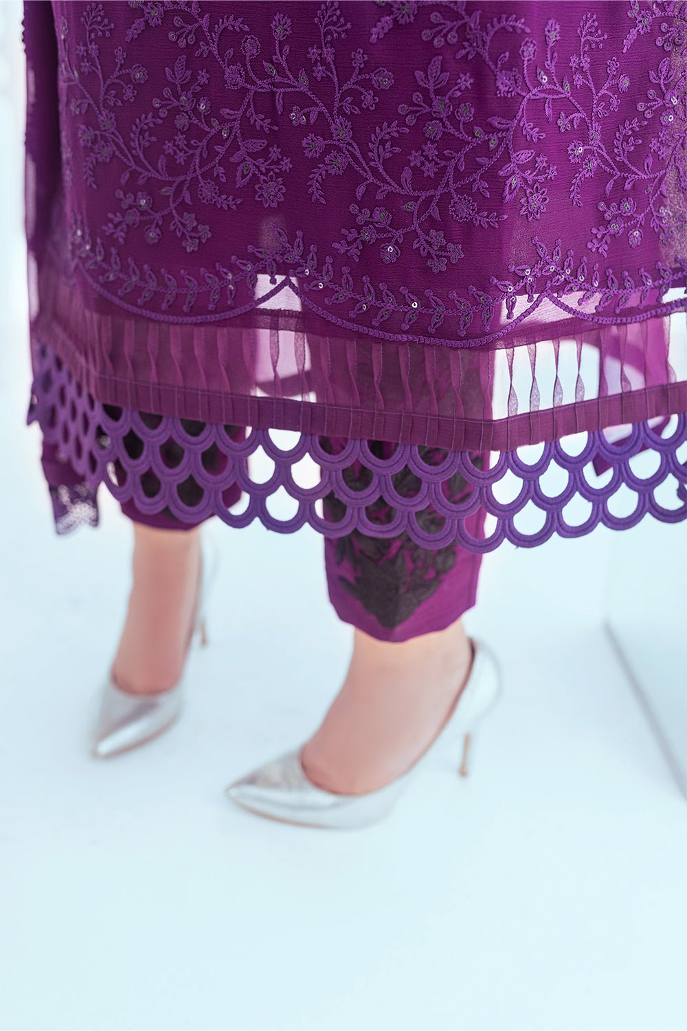 Azure Esembles Chiffon Party Wear Suits 2022 | Unstitched | Shining Daisy