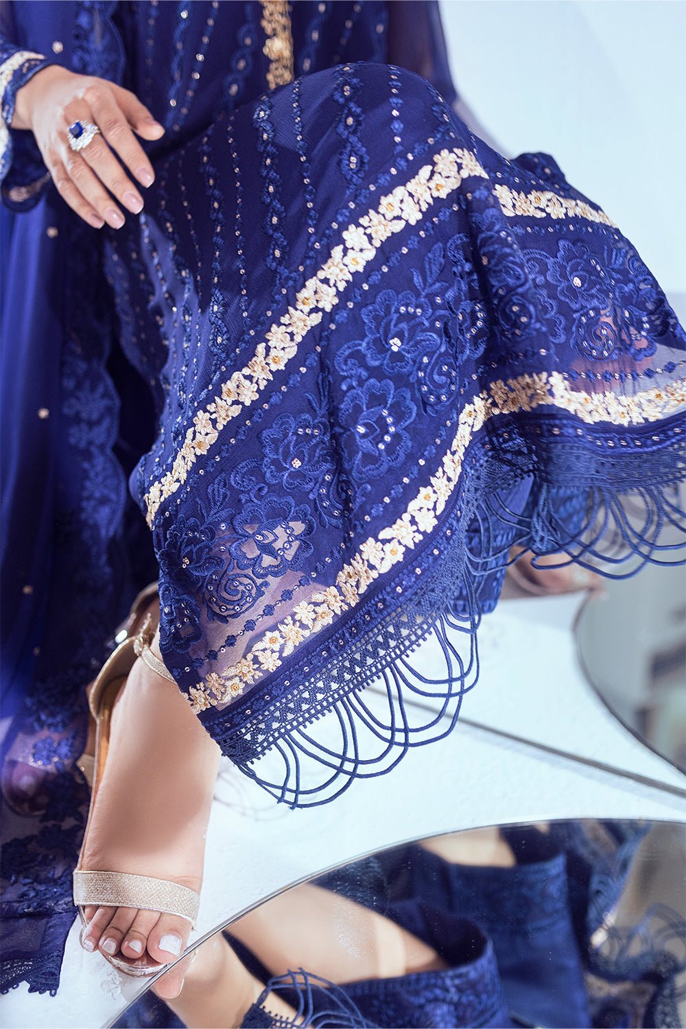 Azure Esembles Chiffon Party Wear Suits 2022 | Unstitched | Splendens